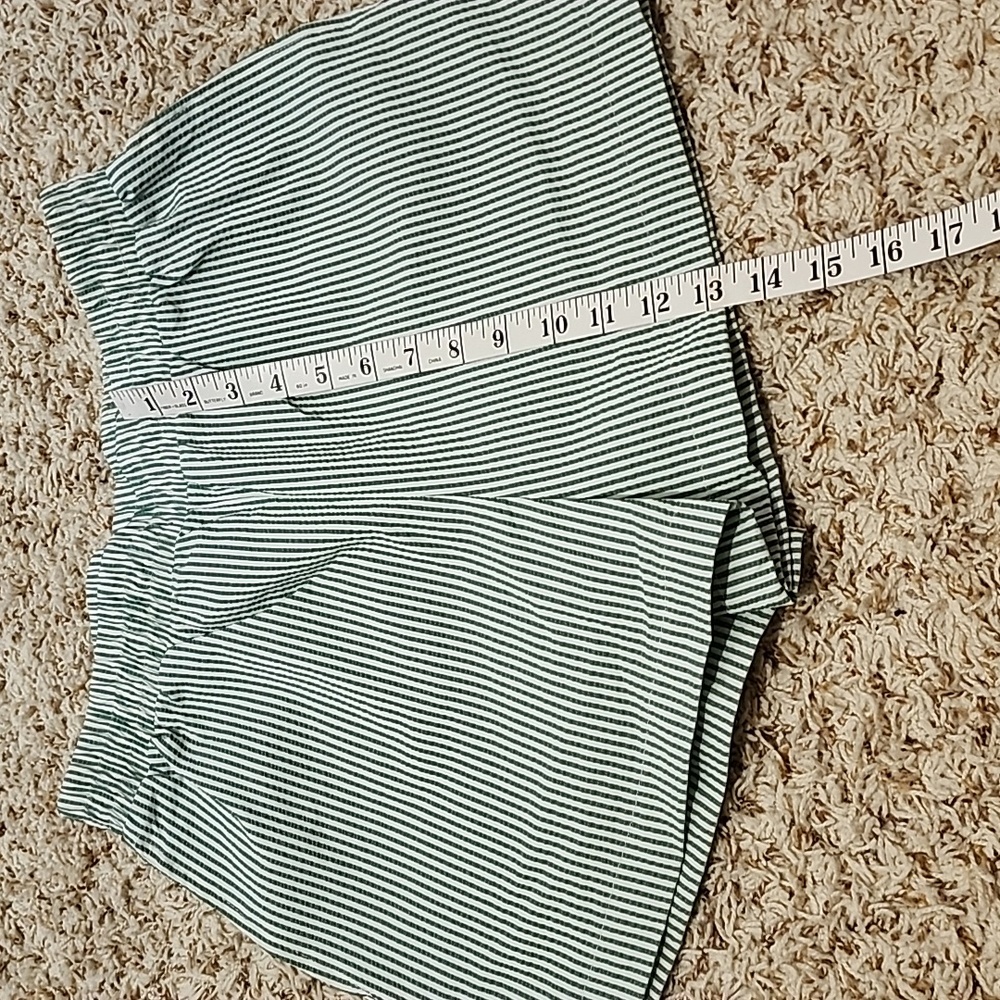 Forever 21 Green Striped Short - Picture 2 of 6